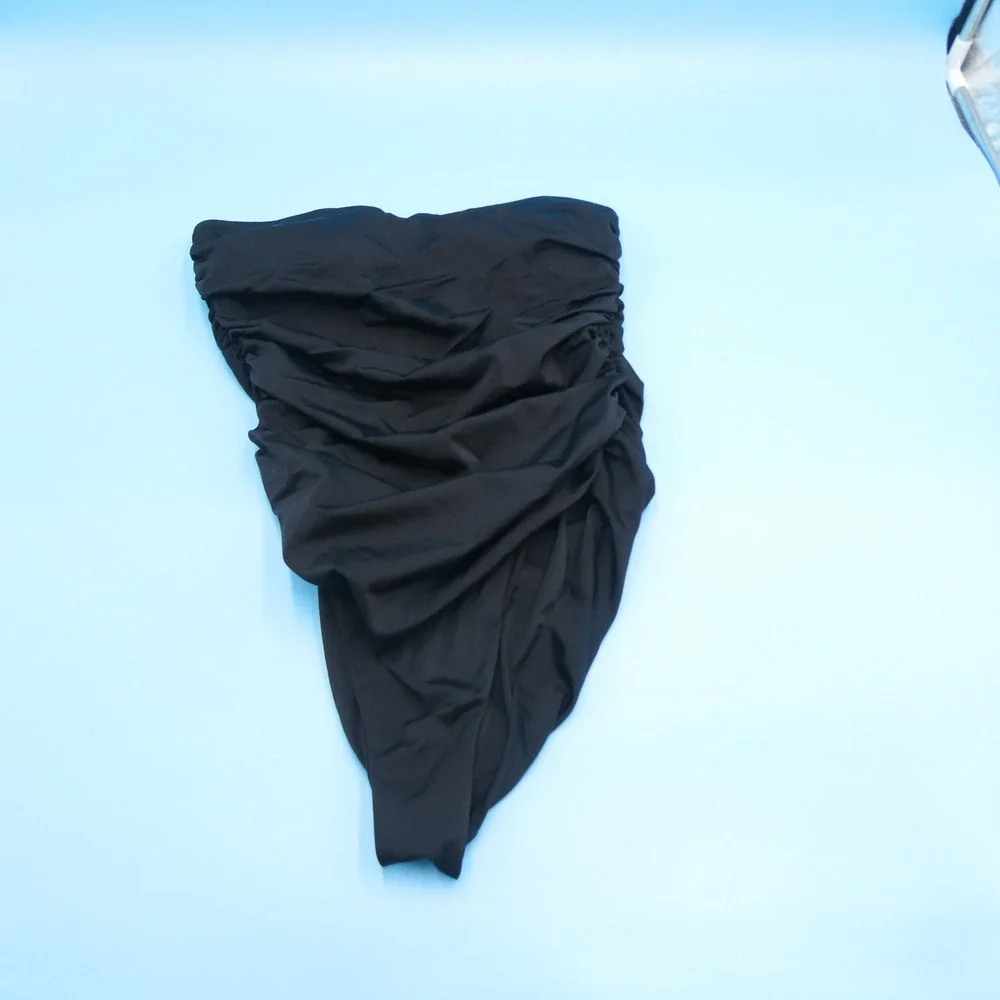 Victoria's‎ Secret One Piece Womens Medium Ruched High Waist Black Swimsuit